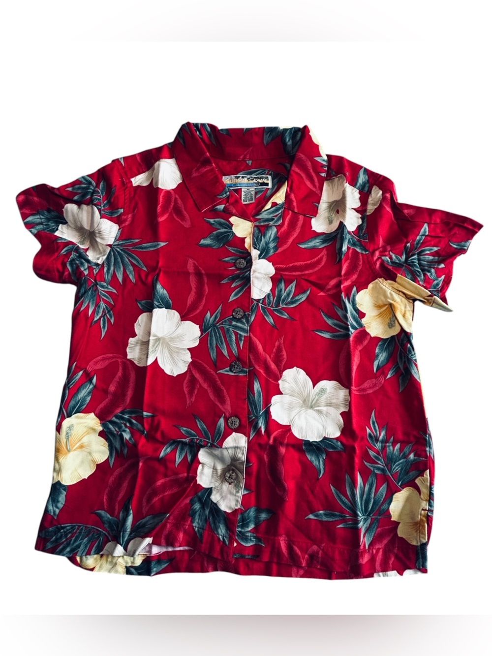 Tori Richard Red Floral Button-Down Shirt